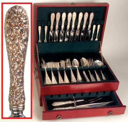 Stieff Rose (Sterling, 1892, No Monograms) 59 Piece Set