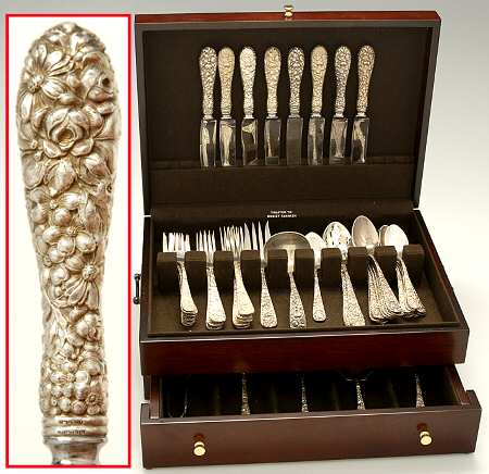 Stieff Rose (Sterling, 1892, No Monograms) 68 Piece Set
