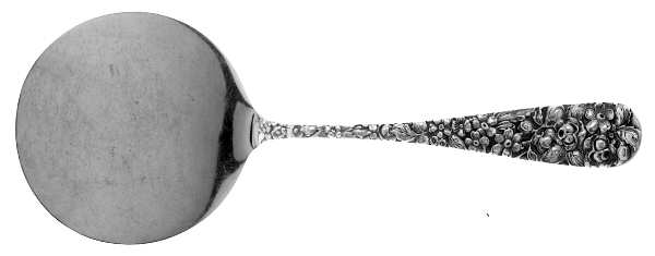 Stieff Rose (Sterling, 1892, No Monograms) Solid Hot Cake Server Large