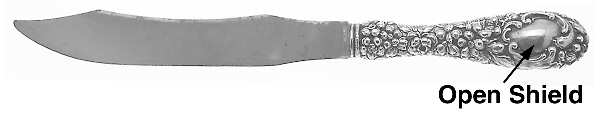 Stieff Rose (Sterling, 1892, No Monograms) Knife-Carving/Sm-Stn Bld/Steak