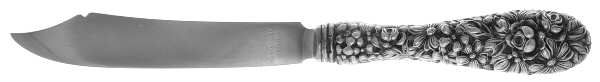 Stieff Rose (Sterling, 1892, No Monograms) Individual Fish Knife with Stainless Blade