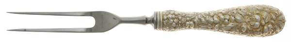 Stieff Rose (Sterling, 1892, No Monograms) Individual 2-Prong Stainless Bird Fork