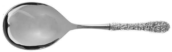 Stieff Rose (Sterling, 1892, No Monograms) Smooth Casserole Spoon with Stainless Bowl