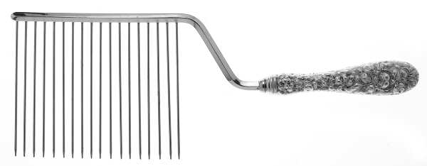 Stieff Rose (Sterling, 1892, No Monograms) Cake Breaker with Silverplate Prongs