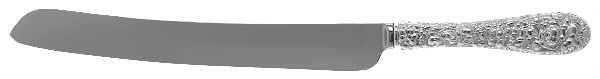 Stieff Rose (Sterling, 1892, No Monograms) Wedding Cake Knife with Stainless Blade