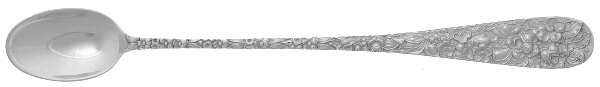 Stieff Rose (Sterling, 1892, No Monograms) Iced Tea Spoon by Kirk Stieff