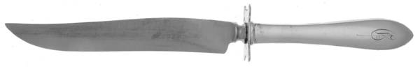 Wadefield (Sterling, 1850) Small Carving Knife W/Sterling Guard