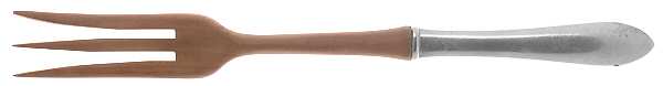 Wadefield (Sterling, 1850) Salad Serving Fork with Wooden Prongs