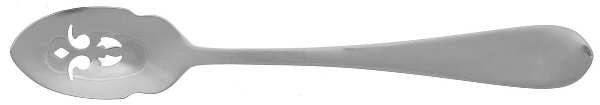 Wadefield (Sterling, 1850) Short Handled Olive Spoon with Pierced Bowl