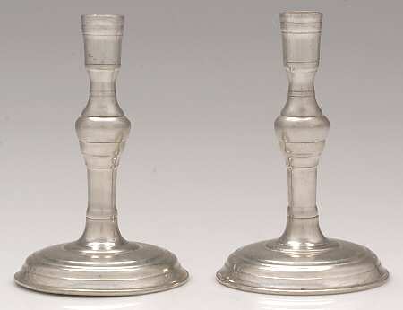 Williamsburg (Pewter, Hollowware) Pair of 6" Candlesticks