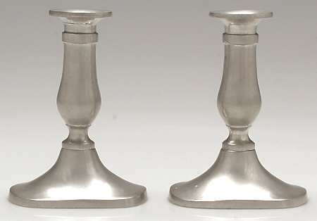 Williamsburg (Pewter, Hollowware) Pair of 5" Console Candleholders