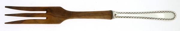Winslow (Sterling, 1850) Salad Serving Fork with Wooden Prongs
