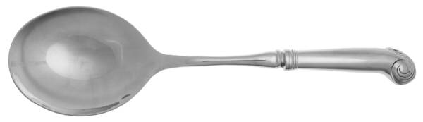 Williamsburg Royal Shell (Stainless) Casserole Spoon with Smooth Stainless Bowl HC