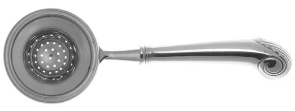 Williamsburg Shell (Sterling, 1970) Tea Strainer Overcup Serving-Stainless Bowl HC