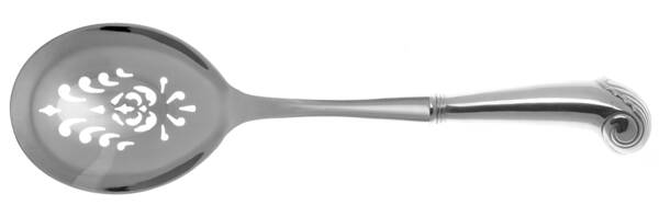 Williamsburg Shell (Sterling, 1970) Casserole Spoon with Pierced Stainless Bowl HC