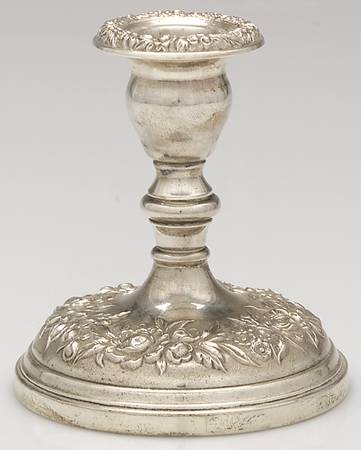 Repousse-Full Chased-Hand Chased Weighted Candleholder