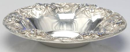 Repousse-Full Chased-Hand Chased 6" Bon Bon Bowl