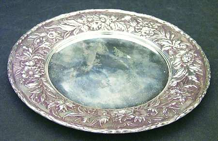 Repousse-Full Chased-Hand Chased Bread Plate