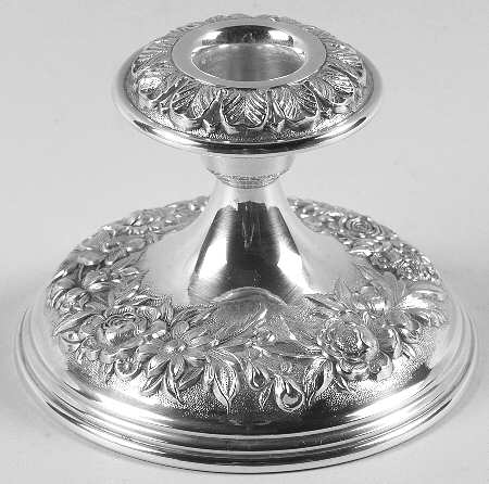 Repousse-Full Chased-Hand Chased Weighted Candleholder