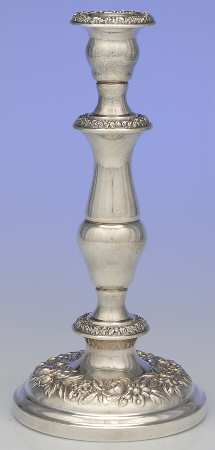 Repousse-Full Chased-Hand Chased 10" Weighted Candlestick