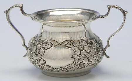 Repousse-Full Chased-Hand Chased Mini Open Sugar Bowl