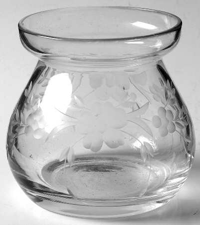 Repousse-Full Chased-Hand Chased Crystal Jam Jar No Crystal Lid