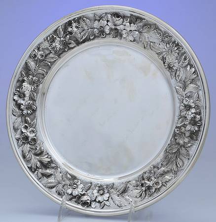 Repousse-Full Chased-Hand Chased Service Plate