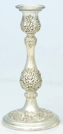 Repousse-Full Chased-Hand Chased Weighted Candlestick
