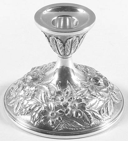 Repousse-Full Chased-Hand Chased Weighted Candleholder