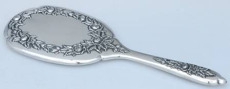 Rose (Sterling, Hollowware) Mirror with Handle