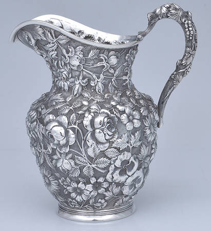 Repousse-Full Chased-Hand Chased 68 Oz Water Pitcher