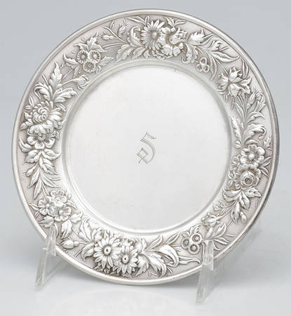 Repousse-Full Chased-Hand Chased Bread Plate