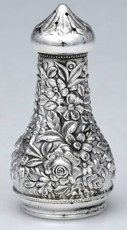 Repousse-Full Chased-Hand Chased Salt Shaker