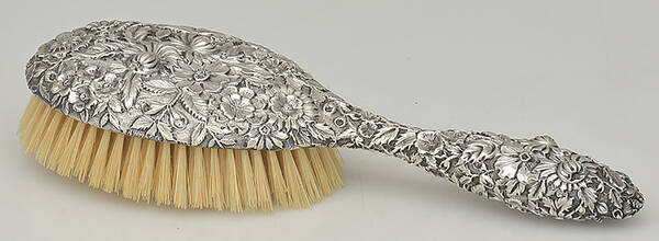 Repousse-Full Chased-Hand Chased Hair Brush