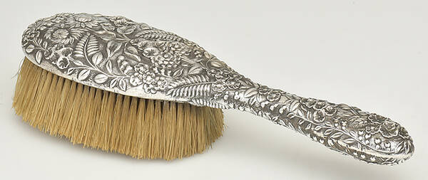 Repousse-Full Chased-Hand Chased Hair Brush