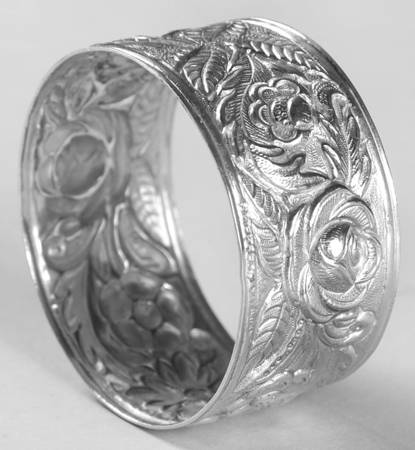 Repousse-Full Chased-Hand Chased Napkin Ring