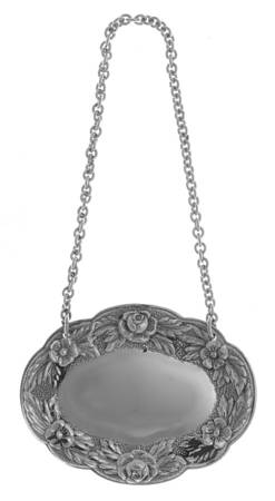 Repousse-Full Chased-Hand Chased Decanter Label