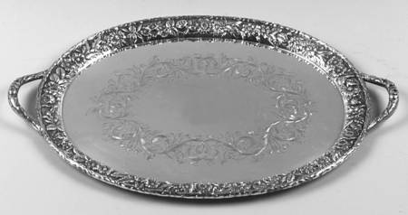Repousse-Full Chased-Hand Chased 15" Demitasse Tray