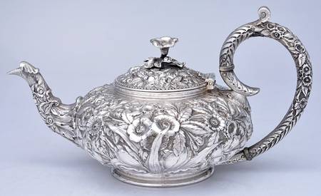 Repousse-Full Chased-Hand Chased Teapot