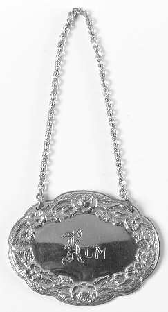 Repousse-Full Chased-Hand Chased Decanter Label