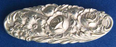Repousse-Full Chased-Hand Chased Brooch