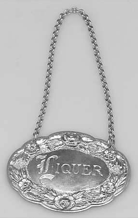 Repousse-Full Chased-Hand Chased Decanter Label