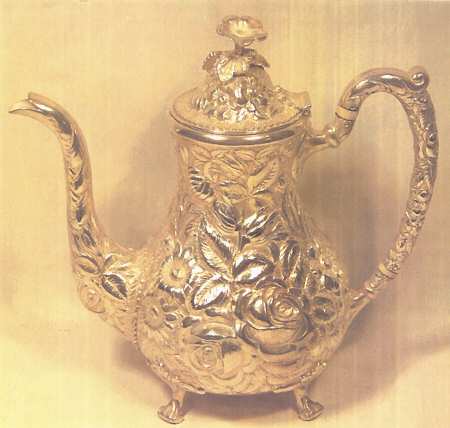 Repousse-Full Chased-Hand Chased Coffee Pot