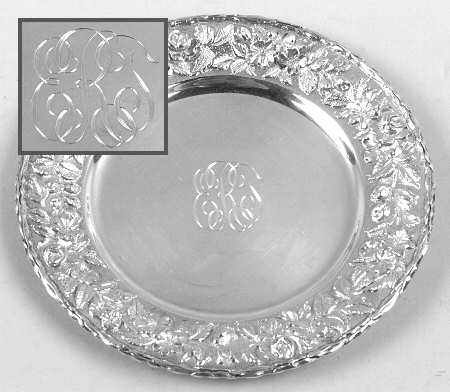 Repousse-Full Chased-Hand Chased Bread Plate