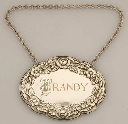 Repousse-Full Chased-Hand Chased Decanter Label