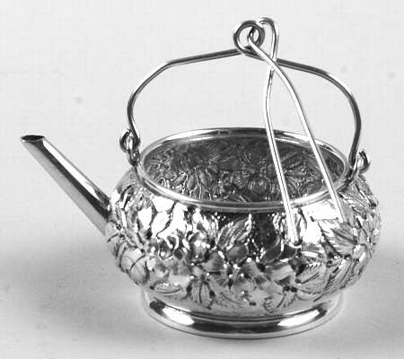 Repousse-Full Chased-Hand Chased Sterling Tea Infuser
