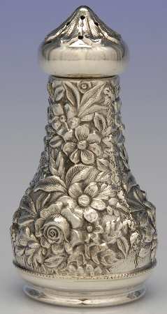 Repousse-Full Chased-Hand Chased Salt Shaker