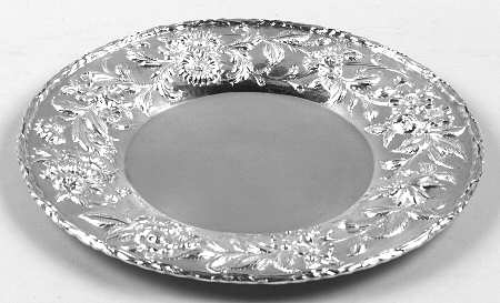Repousse-Full Chased-Hand Chased Luncheon Plate