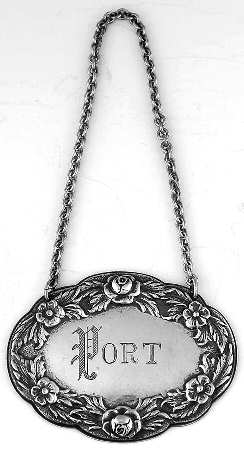 Repousse-Full Chased-Hand Chased Decanter Label