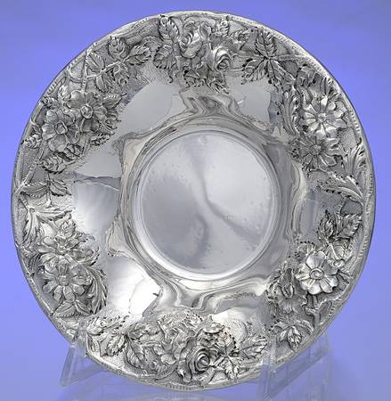 Repousse-Full Chased-Hand Chased 7" Bon Bon Bowl